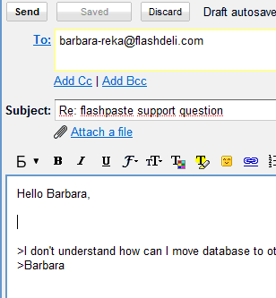 Flashpaste est un outil perfectionné qui facilite l'insertion de texte dans n'inporte quel logiciel de rédaction ou fenêtre de texte, facilite l'insertion de texte, de l'historique du presse-papier